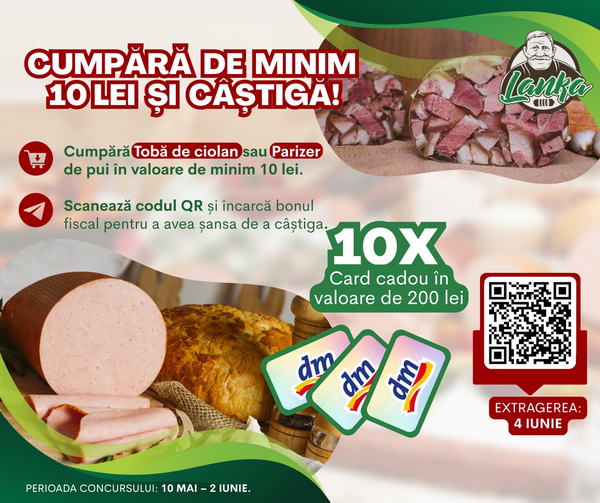 Cumpără minim 10 lei și câștigă - Tobă de ciolan sau Parizer de pui