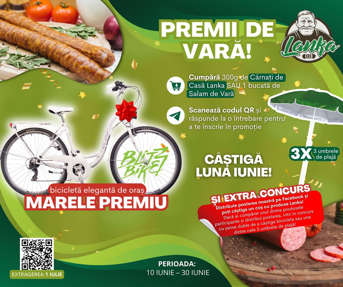 Premii de vară Lanka – Cumpără Cârnați de Casă sau Salam de Vară și câștigă